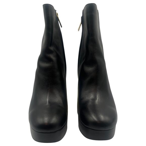 Michael Kors MK Porter Platform Bootie Block Heeled Ankle Boots Black Size 9.5M - Picture 3 of 10